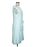 Talbots Stripes Blue Casual Dress Size L - photo 4