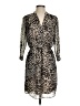 Vince Camuto 100% Polyester Animal Print Tan Casual Dress Size 2 - photo 1