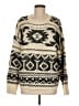 BKE 100% Acrylic Print Ivory Pullover Sweater Size M - photo 1