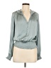Elie Tahari 100% Polyester Gray Long Sleeve Blouse Size M - photo 1