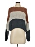 Debut 100% Polyester Color Block Brown Pullover Sweater Size S - photo 1