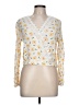 LA gypsy 100% Rayon Yellow Long Sleeve Blouse Size L - photo 1