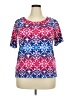Rafaella 100% Cotton Blue Short Sleeve Blouse Size 2X - photo 1