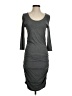Express Solid Gray Casual Dress Size S - photo 1