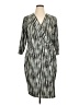 Kasper Chevron-herringbone Gray Casual Dress Size 1X - photo 1
