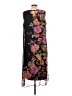 Susan Graver 100% Polyester Floral Black Casual Dress Size L (petite) - photo 2