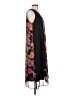 Susan Graver 100% Polyester Floral Black Casual Dress Size L (petite) - photo 4