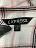 Express 100% Rayon Plaid Gray Long Sleeve Button-Down Shirt Size M - photo 7