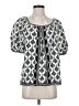 Max Studio Silver Short Sleeve Blouse Size S - photo 1
