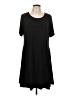 Susan Graver Solid Black Casual Dress Size L (petite) - photo 1