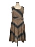 Perceptions Chevron-herringbone Brown Casual Dress Size 2X - photo 1