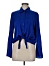 Maison d' Amelie Blue Long Sleeve Blouse Size M - photo 1