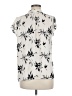 Halogen 100% Polyester Ivory Short Sleeve Blouse Size M - photo 2