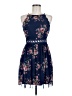 I.N. San Francisco Floral Blue Casual Dress Size 7 - photo 1
