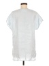Sigrid Olsen 100% Linen Silver Short Sleeve Top Size M - photo 2