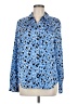 Maison d' Amelie Animal Print Blue Long Sleeve Blouse Size M - photo 1