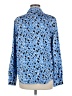 Maison d' Amelie Animal Print Blue Long Sleeve Blouse Size M - photo 2