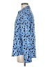 Maison d' Amelie Animal Print Blue Long Sleeve Blouse Size M - photo 5
