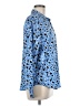 Maison d' Amelie Animal Print Blue Long Sleeve Blouse Size M - photo 4