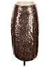 Rosette 100% Polyester Metallic Metallic Brown Formal Skirt Size S - photo 1
