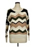 Love Change 100% Acrylic Chevron-herringbone Tan Pullover Sweater Size 1X - photo 1