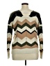 Love Change 100% Acrylic Chevron-herringbone Tan Pullover Sweater Size 1X - photo 2