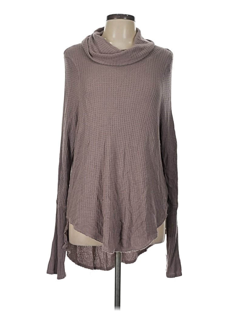 Pre-owned We The Free Long Sleeve Turtleneck In Brown