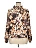 Assorted Brands Animal Print Brown Long Sleeve Blouse Size XL - photo 1