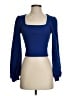 Shein Blue 3/4 Sleeve Blouse Size 4 - photo 1