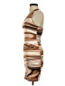 Shein Graphic Brown Cocktail Dress Size 2 - photo 5