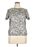 H&M 100% Polyester Silver Short Sleeve Top Size 14 - photo 1