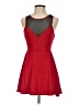 Forever 21 Color Block Red Cocktail Dress Size S - photo 1