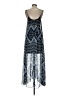 Express 100% Polyester Graphic Blue Cocktail Dress Size XS - photo 2