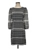 Piperlime 100% Silk Chevron-herringbone Gray Casual Dress Size XS - photo 1