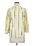 Antik Batik Stripes Yellow 3/4 Sleeve Blouse Size XS - photo 1
