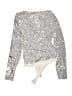 Express Silver Long Sleeve Top Size XS - photo 2
