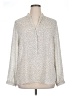 Kenar 100% Polyester Animal Print Ivory Long Sleeve Blouse Size XL - photo 1