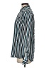 Zara Stripes Teal Long Sleeve Button-Down Shirt Size M - photo 5