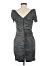 Talbot Runhof 100% Polyester Metallic Silver Cocktail Dress Size 8 - photo 2