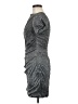 Talbot Runhof 100% Polyester Metallic Silver Cocktail Dress Size 8 - photo 5