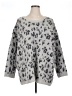 Easel Animal Print Gray Pullover Sweater Size 1X - photo 1