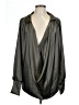 PrettyLittleThing 100% Polyester Gray Long Sleeve Blouse Size 10 - photo 1