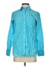 J.Crew 100% Cotton Polka Dots Blue Long Sleeve Blouse Size 0 - photo 1