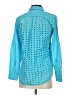 J.Crew 100% Cotton Polka Dots Blue Long Sleeve Blouse Size 0 - photo 2