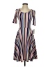 Lularoe Stripes Tan Cocktail Dress Size XS - photo 1