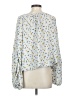 Max Studio Blue Long Sleeve Blouse Size S - photo 2