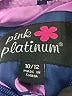 Pink Platinum 100% Polyester Hearts Purple Snow Jacket Size 10 - 12 - photo 3