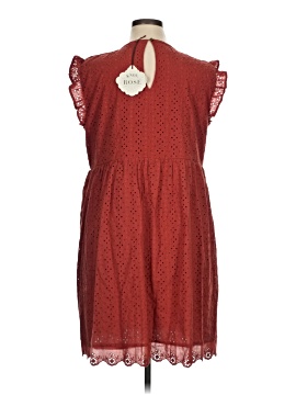 knee length dresses for ladies Happy Clothing Red Rose One-Shoulder Maxi Dress in Red main image 1