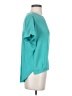 The Limited 100% Polyester Teal Short Sleeve Blouse Size XS - photo 4