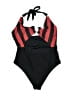 Romwe Stripes Black One Piece Swimsuit Size XL - photo 1